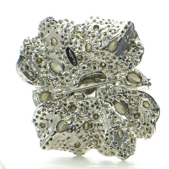 Vintage Oscar de la Renta Crystal Butterfly Pin Brooch - Picture 4 of 8